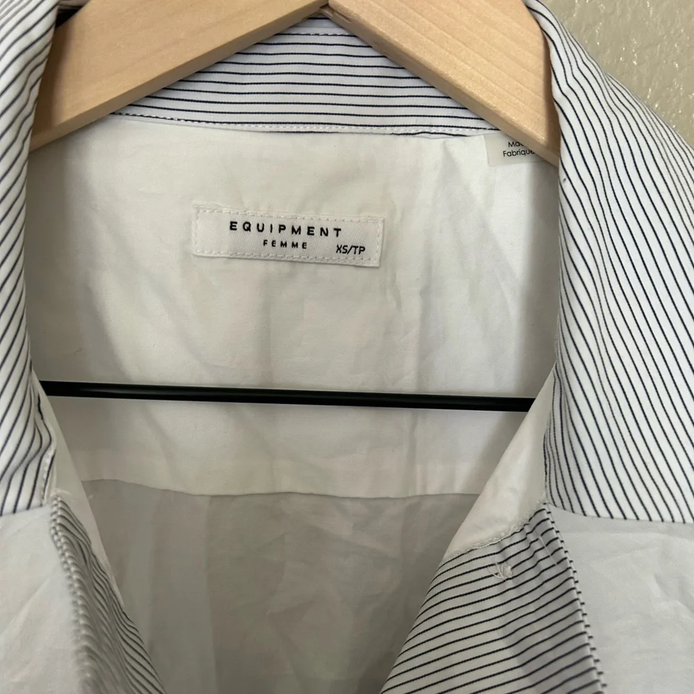 NWT Equipment Bright White Long Sleeve Shirt - Picture 8 of 10